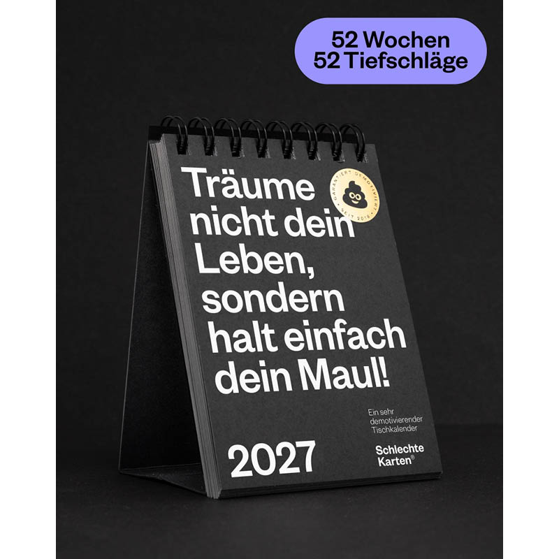 Demotivierender Tischkalender 2027 Demotivierender Tischkalender 2027
