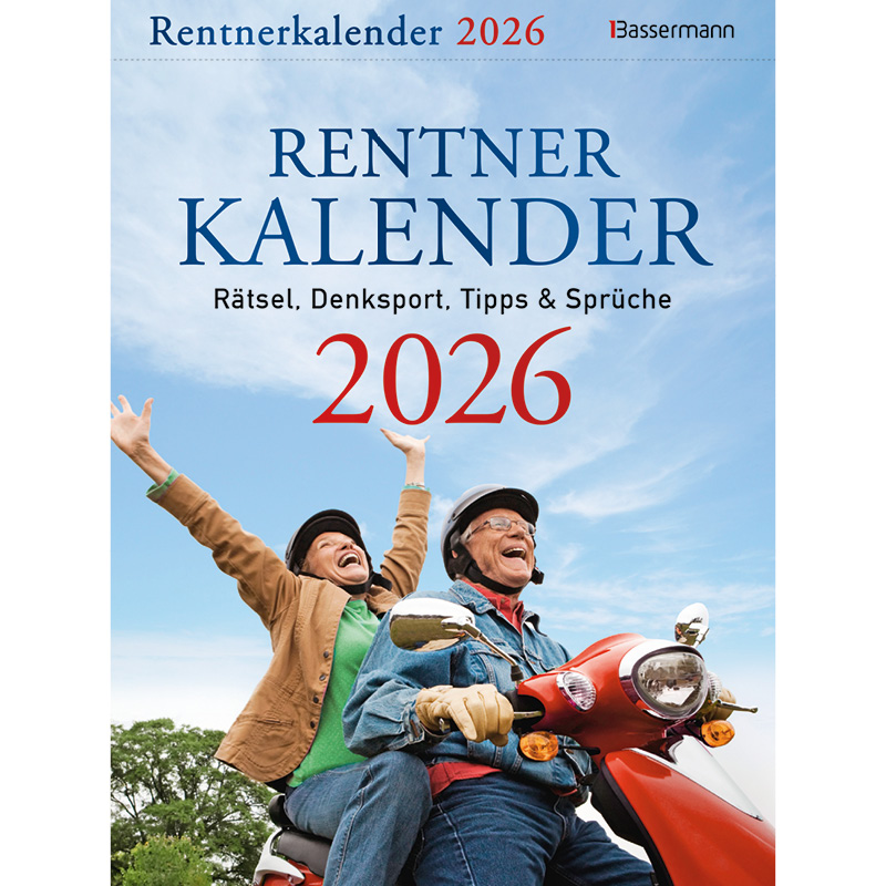 Rentnerkalender 2026. Der beliebte Abreißkalender bringt Schwung in den Ruhestand