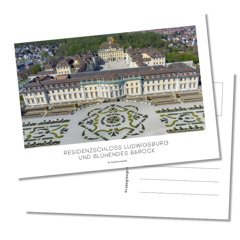 Postkarte Luftbild Blühendes Barock – Gesamtansicht
