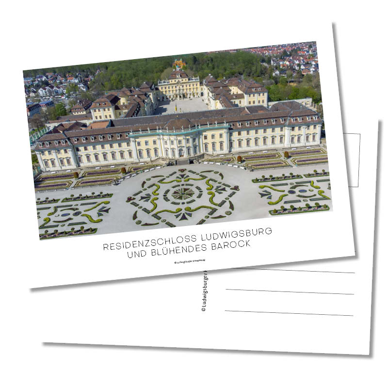 Postkarte Luftbild Blühendes Barock – Gesamtansicht Postkarte Luftbild Blühendes Barock – Gesamtansicht