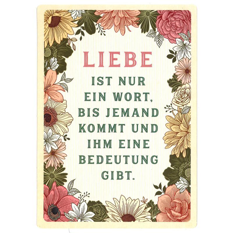 Up-Card "Liebe ist nur ein Wort ..." Up-Card "Liebe ist nur ein Wort ..."