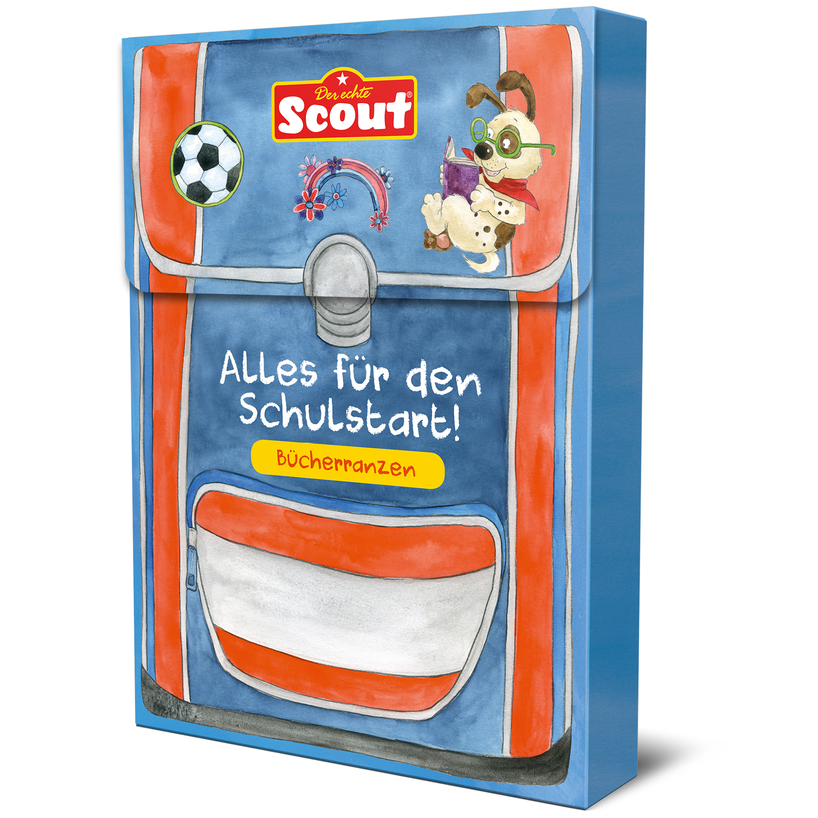 Scout-Bücherranzen (ABC, Zahlen, Uhr, Schulweg)