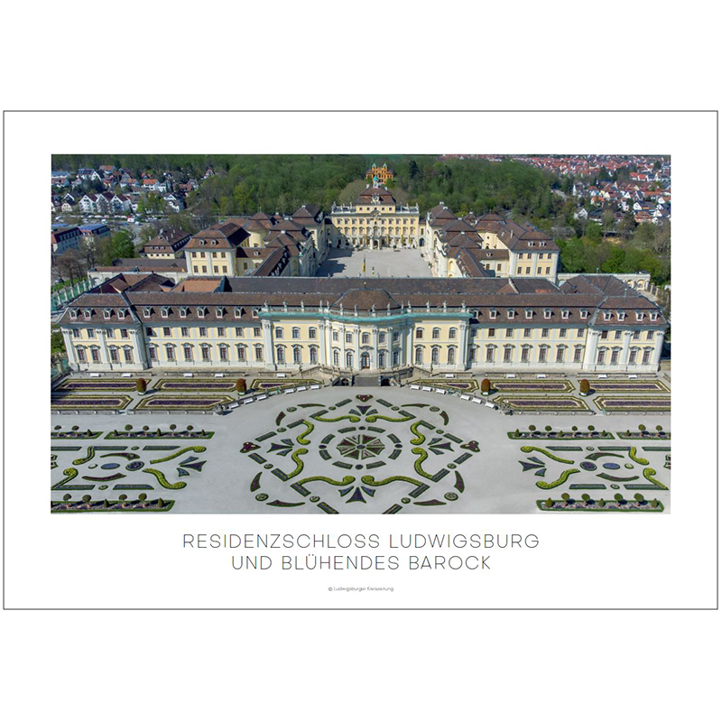 Poster Residenzschloss und Blühendes Barock – Gesamtansicht Poster Residenzschloss und Blühendes Barock – Gesamtansicht