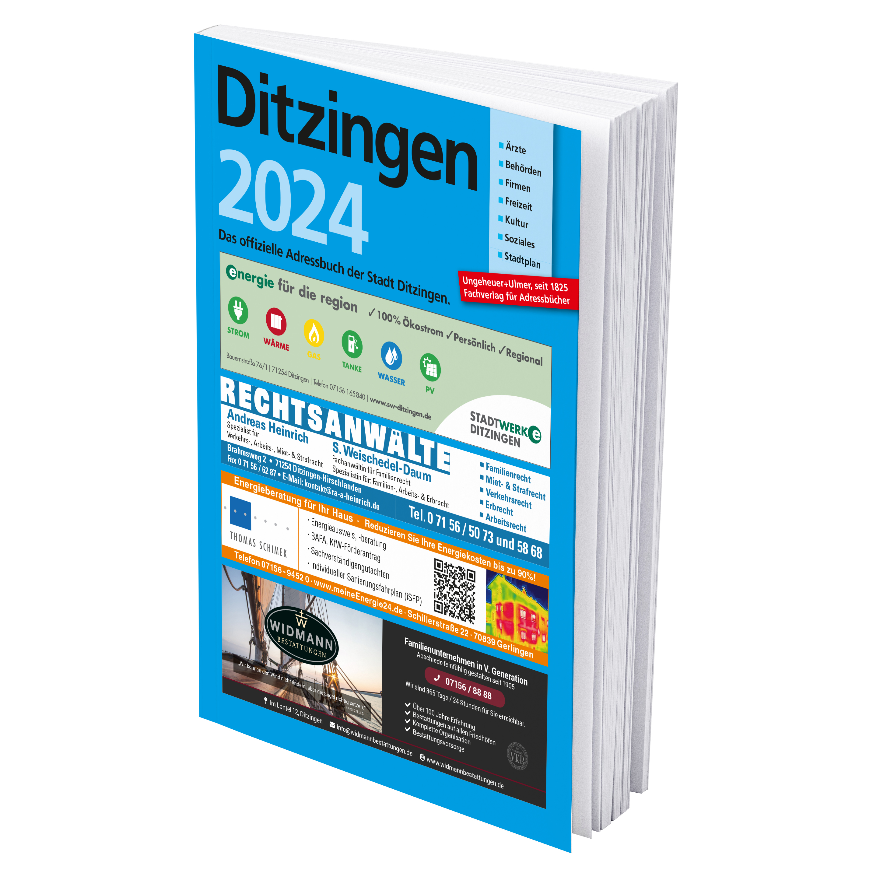 Adressbuch Ditzingen 2024. Das offizielle Adressbuch der Stadt Ditzingen.