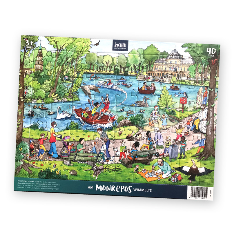 Puzzle »Am Monrepos wimmelts«