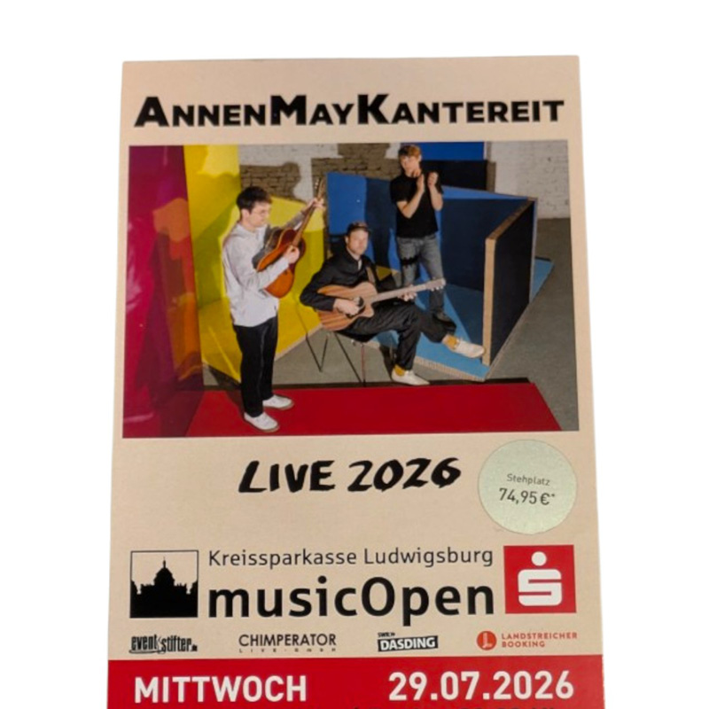 AnnenMayKantereit 29.07.2026 Open Air Schlosshof Ludwigsburg