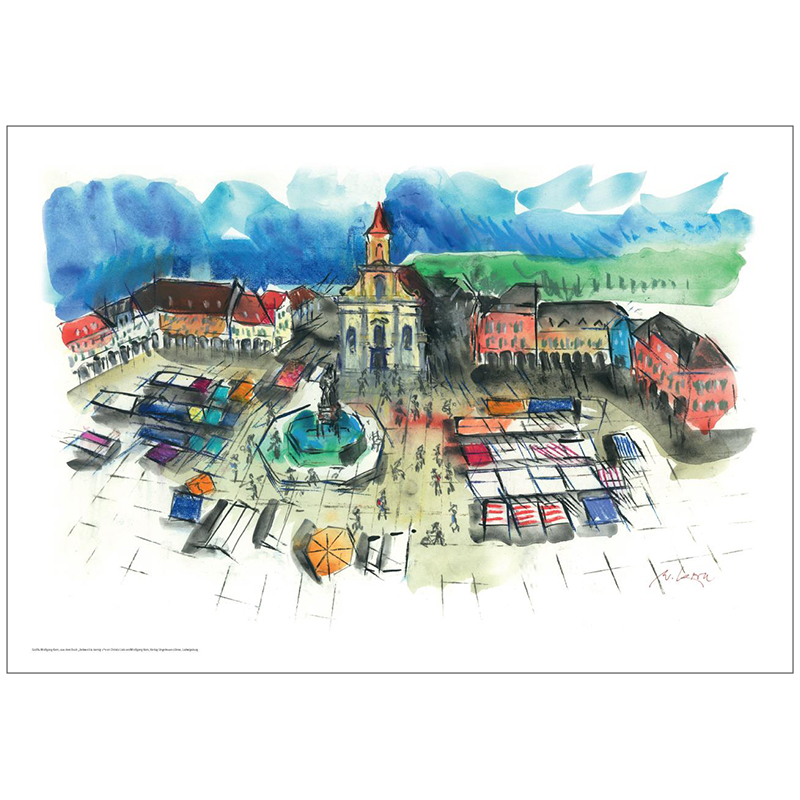 Poster liebevoll & kernig – Marktplatz Poster liebevoll & kernig – Marktplatz