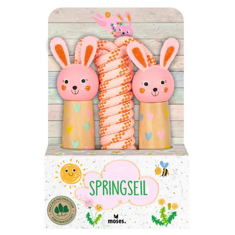 Holz-Springseil Hase oder Katze Holz-Springseil Hase oder Katze