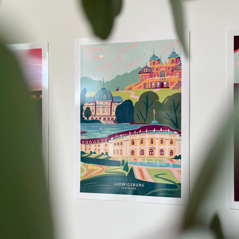 Travel-Poster »Ludwigsburg Schlösser« Travel-Poster »Ludwigsburg Schlösser«